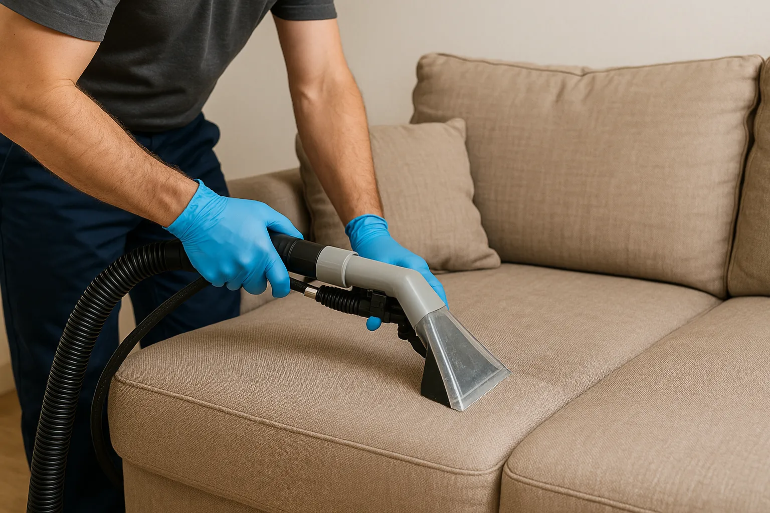 Profesionalno dubinsko čišćenje tapaciranog namještaja pomoću ekstraktora